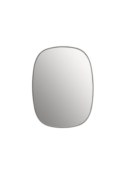 Framed Mirror, Klein, Rahmen grau / Glas klar