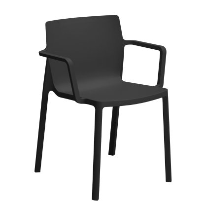 LP Stuhl Recycled, Mit Armlehnen, Graphit