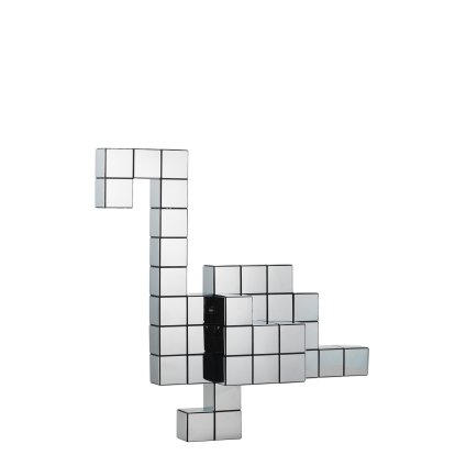Panton Cubes Steckfigur, Flamingo, Chrom