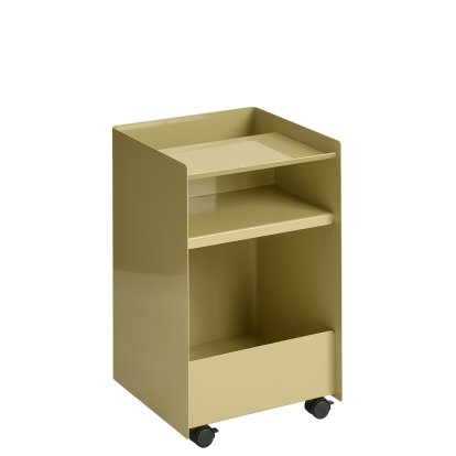 Folded Rollcontainer, H 61,5 cm, Dark beige green, Offen