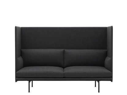 Details Muuto Outline Highback Sofa Outline Highback Sofa, Zweisitzer, Stoff Remix 163 - Grey