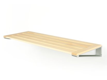 Knax Schuhablage, Ablage 8 (80 cm), Ahorn klarlackiert, Grau