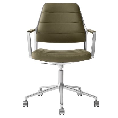 Swivel 455+ Drehstuhl, Rollfuß, Leder bosco grün