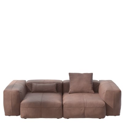 Vetsak Sofa Set 2, M, Leather - Stone, Mit Kissen