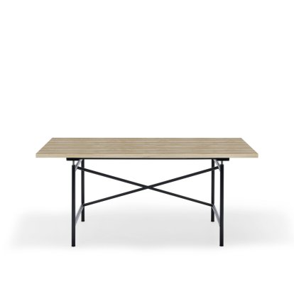 Eiermann 1 Tisch M (Mechanische Höhenverstellung), Eiche natur, 160 x 80 cm, Schwarz