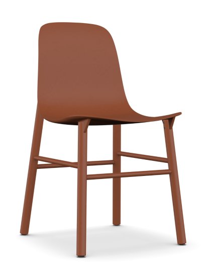 Sharky, Terracotta, lackiertes Holz, Farbton Sitzschale