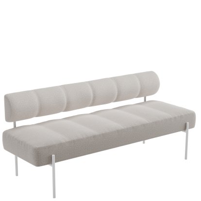 Daybe Dining Sofa, Brusvik 02 - graubeige, Weiß