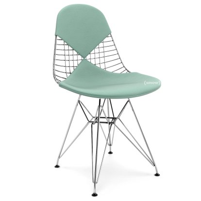 Kissen für Wire Chair (DKR/DKW/DKX/DKL/LKR), Sitz- und Rückenkissen (Bikini), Hopsak, Mint / elfenbein