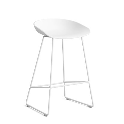 About A Stool AAS 38, Küchenvariante: Sitzhöhe 64 cm, Stahl pulverbeschichtet weiß, White 2.0