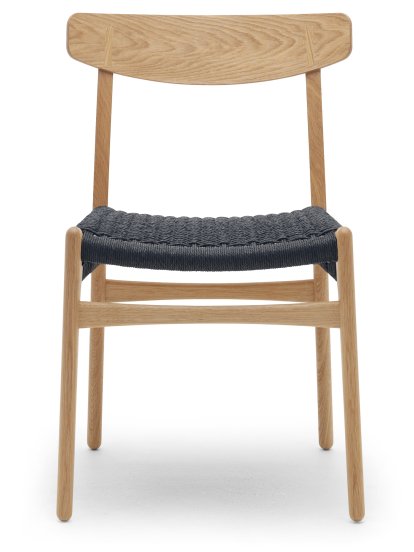 CH23 Dining Chair, Eiche geölt, Geflecht schwarz