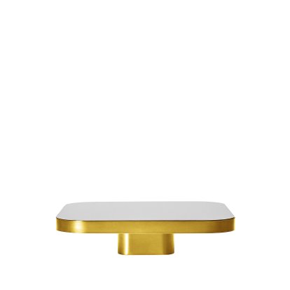 Bow Coffee Table, Messing natur, H 19 x B 70 x T 70