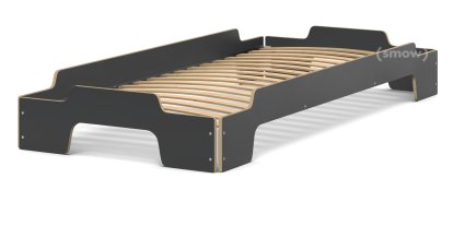 Stapelliege Komfort, CPL anthrazit, Rollbar
