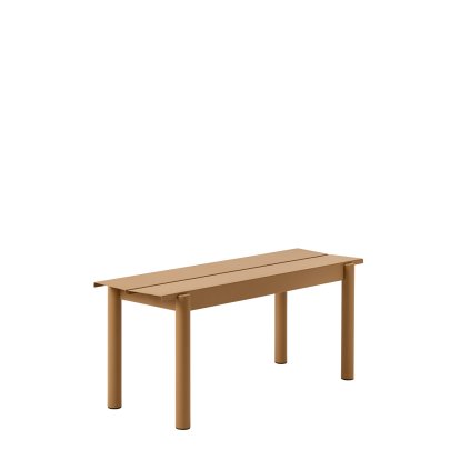Linear Steel Bench , L 110 x B 39 cm, Burnt Orange