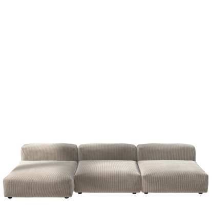 Vetsak Sofa Set 4, Cord velours - Platinum, Ohne Kissen