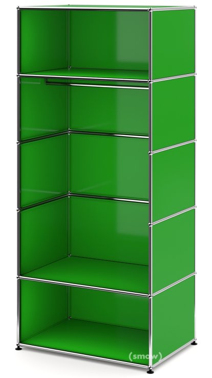 USM Haller Garderobe M mit Kleiderstange Typ II, USM grün