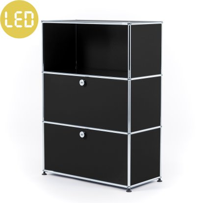 USM Haller E Highboard M mit 2 Klappen und Fachbeleuchtung