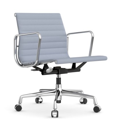 Aluminium Chair EA 117, Verchromt, Hopsak, Dunkelblau / elfenbein