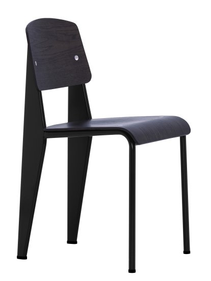 Standard, Gestell tiefschwarz/Sitz, Rücken Eiche dunkel