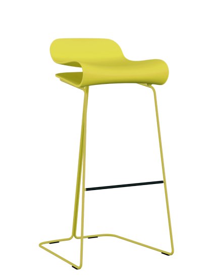 BCN Barhocker, Zinkgelb, Stahl, Farbton Sitzschale, Barvariante: 76 cm