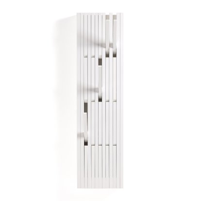 Piano Garderobe, H 147 x B 39 cm, Buche weiß lackiert