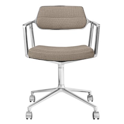 Swivel 453 Drehstuhl, Poliert, Rollfuß, Woll-Leinen-Mix, tilde