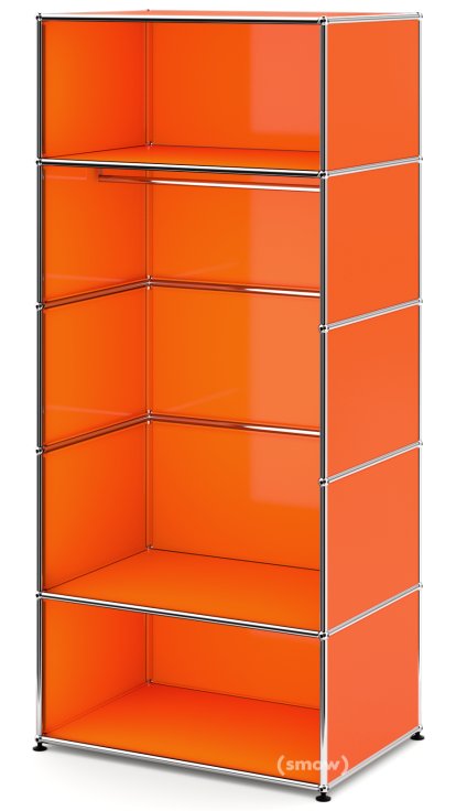 USM Haller Garderobe M mit Kleiderstange Typ II, Reinorange RAL 2004