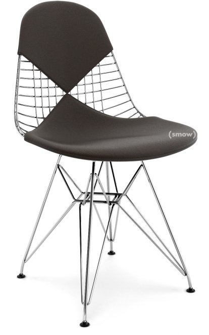 Kissen für Wire Chair (DKR/DKW/DKX/DKL/LKR), Sitz- und Rückenkissen (Bikini), Hopsak, Nero / moorbraun