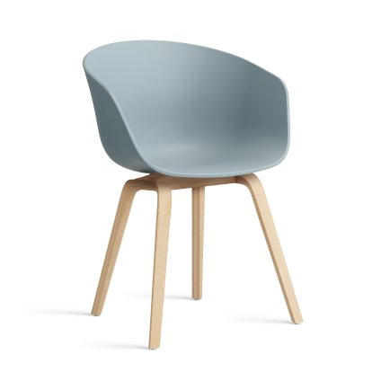 About A Chair AAC 22, Dusty blue 2.0, Eiche geseift