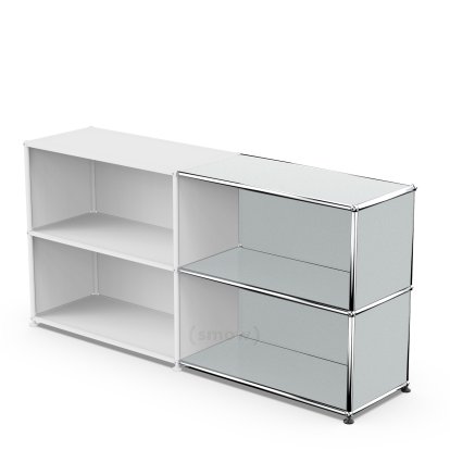 USM Haller Anbaupaket Horizontal 2, USM mattsilber, 35 cm