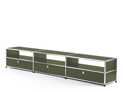 USM Haller HiFi-Lowboard, Olivgrün RAL 6003
