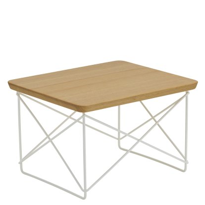 LTR Occasional Table, Kastanie massiv, Pulverbeschichtet weiß
