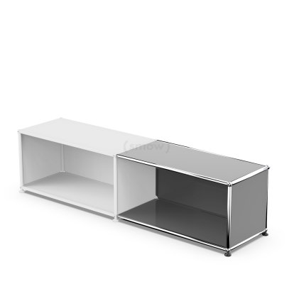 USM Haller Anbaupaket Horizontal 1, Mittelgrau RAL 7005, 35 cm