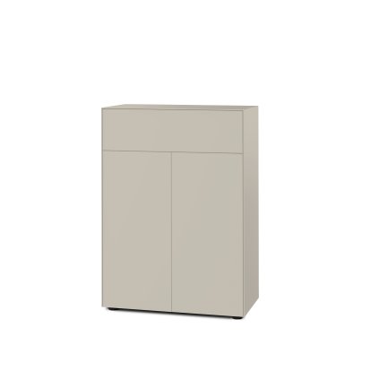 Nex Pur Box 2.0 mit Schubkästen und Türen , 40 cm, H 100 cm x B 80 cm (mit Doppeltür und Schubkästen), Silk