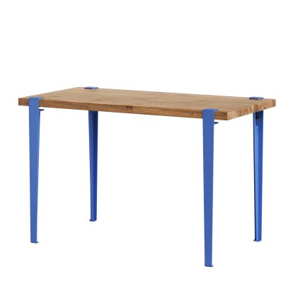 Tiptoe Esstisch Lobo, Eiche recycled, Azurblau