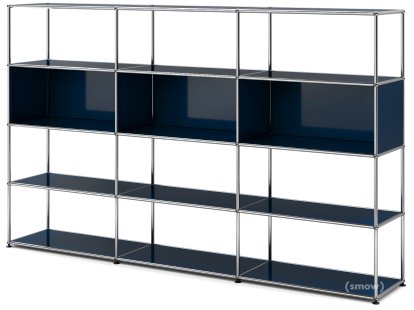 USM Haller Wohnzimmer Regal XL, Stahlblau RAL 5011