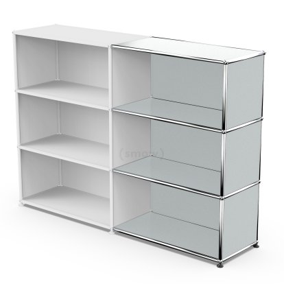 USM Haller Anbaupaket Horizontal 3, USM mattsilber, 35 cm