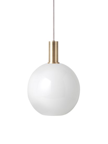 Details Ferm Living Collect Lighting Collect Lighting, Niedrig, Brass, Opal Sphere, Weiß