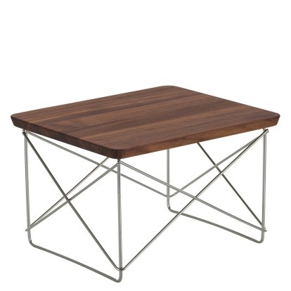 LTR Occasional Table, Nussbaum massiv, Edelstahl