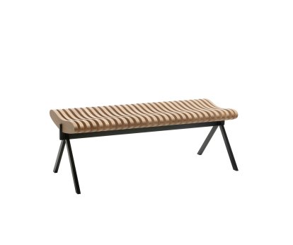 Prelude Bank, 120 cm, Schwarz, Eiche geölt