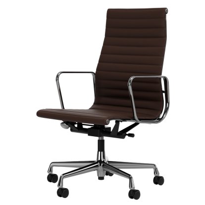 Aluminium Chair EA 119, Poliert, Leder (Standard), Kastanie