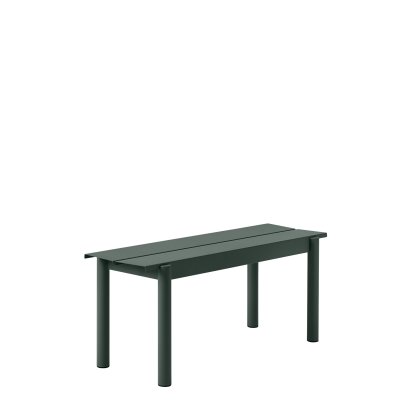 Linear Steel Bench , L 110 x B 39 cm, Dark green