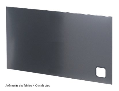 USM Haller Tablar mit Kabeldurchlass, 75 x 35 cm, Anthrazitgrau RAL 7016, Unten links