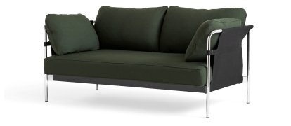 Can Sofa 2.0, Zweisitzer, Stoff Steelcut 975 - Tanne, Chrom