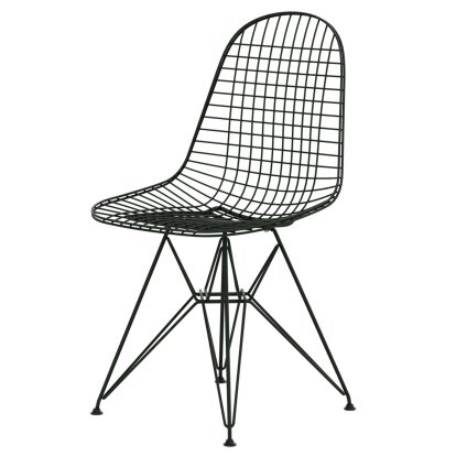 Wire Chair DKR , Pulverbeschichtet dark green