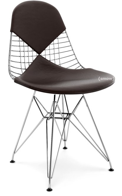 Kissen für Wire Chair (DKR/DKW/DKX/LKR), Sitz- und Rückenkissen (Bikini), Leder (Standard), Chocolate