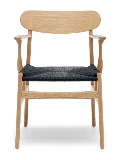 CH26 Dining Chair, Eiche Weißöl, Schwarz