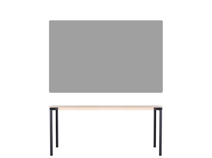 Seiltänzer Tisch, 75 x 160 x 90 cm, Linoleum grau, Schwarz
