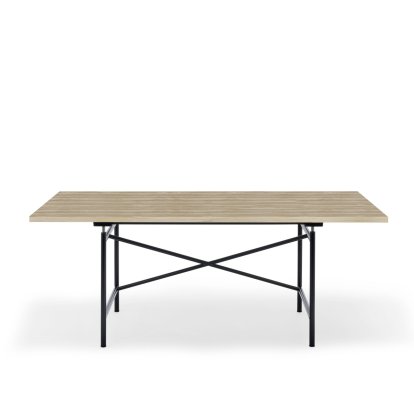 Eiermann 1 Tisch M (Mechanische Höhenverstellung), Eiche natur, 180 x 90 cm, Schwarz