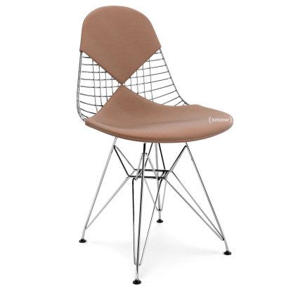 Kissen für Wire Chair (DKR/DKW/DKX/DKL/LKR), Sitz- und Rückenkissen (Bikini), Hopsak, Cognac / elfenbein