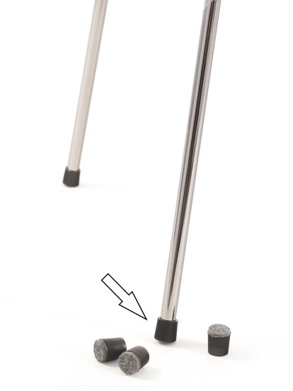 Gleiter für Fritz Hansen Stühle (4er Set), Gleiter für Teppichböden, schwarz